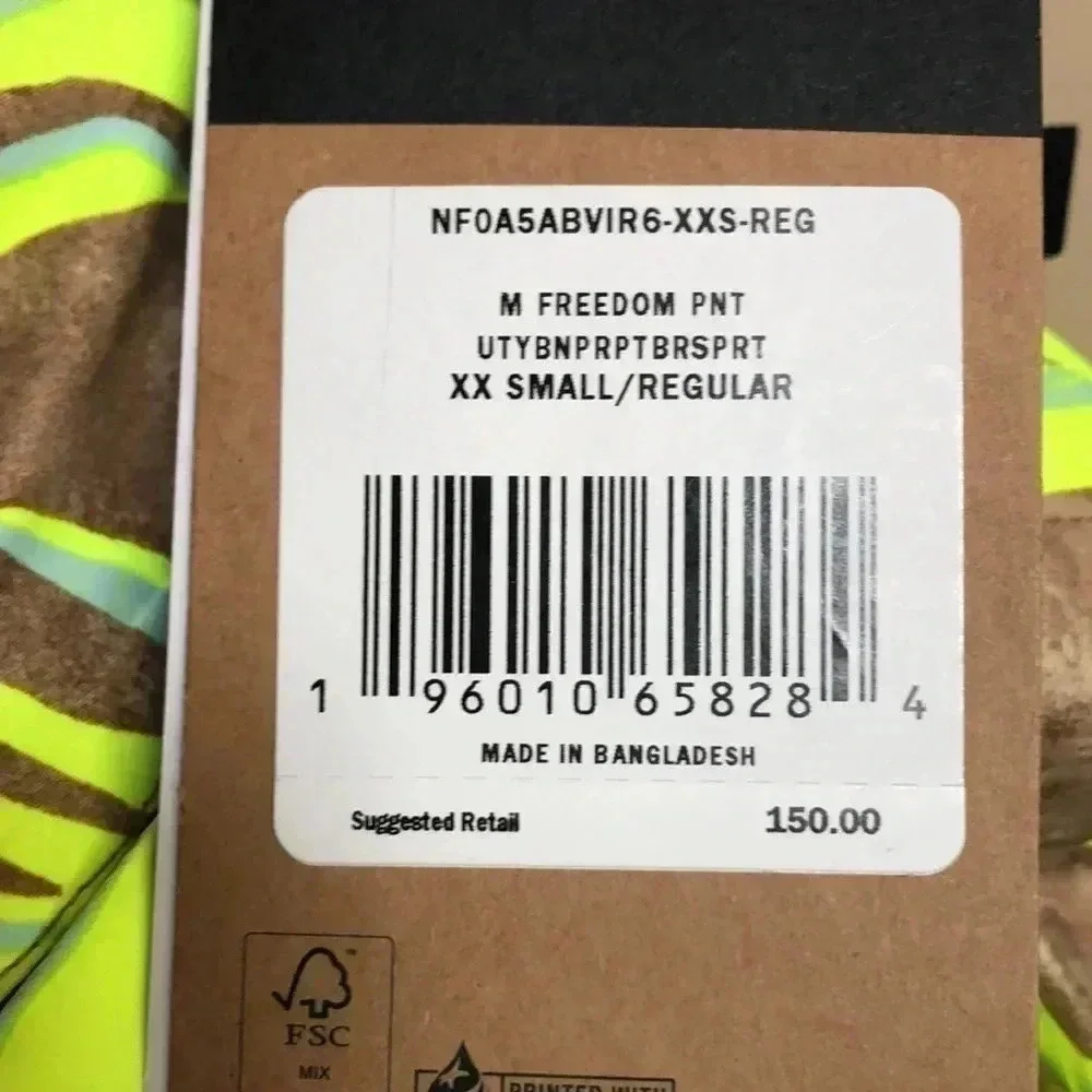 The North Face mens Freedom ski shell pants Sz XXS New with Tags